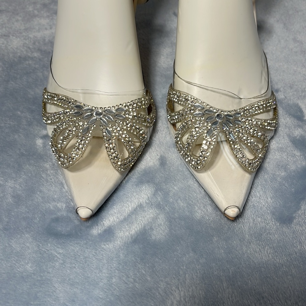 Silver Women's Formal Heels - Picture 2 of 9